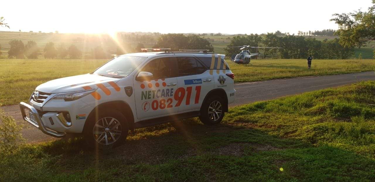 Equestrian airlifted to hospital after falling off horse.