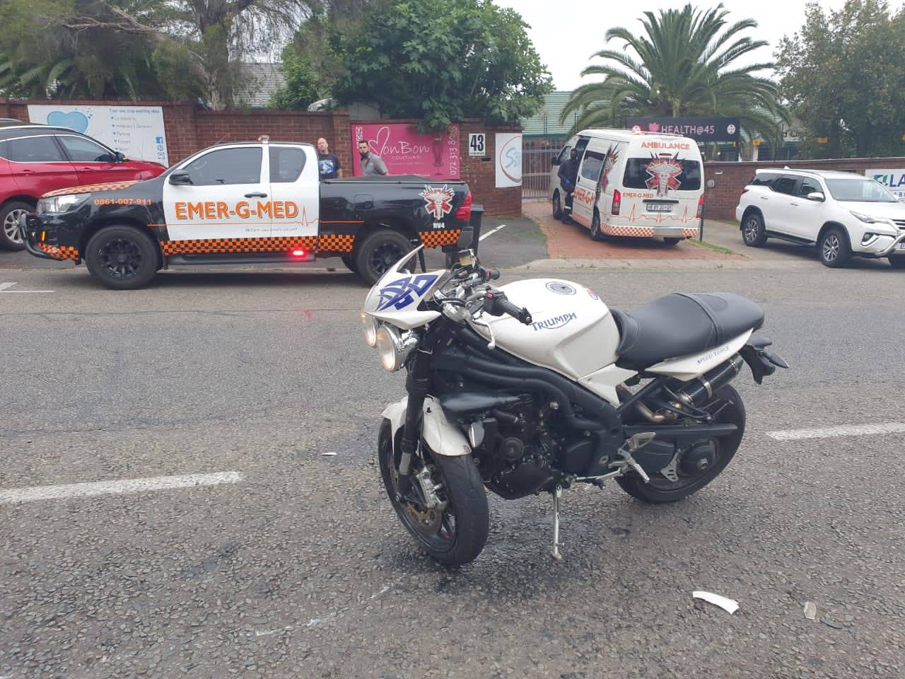 One injured in a motorcycle collision in Linksfield