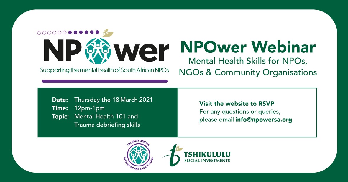 NPOwersa: FREE Mental Health Webinar for Non-Profit Organisations