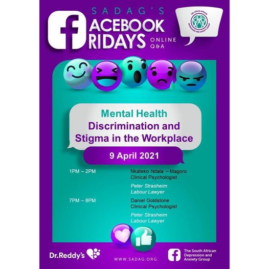 Today's #FacebookFriday Online Chat on Mental Health Discrimination and Stigma in the Workplace