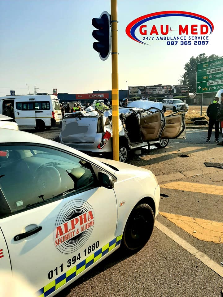 Two injured in a collision in Kempton Park