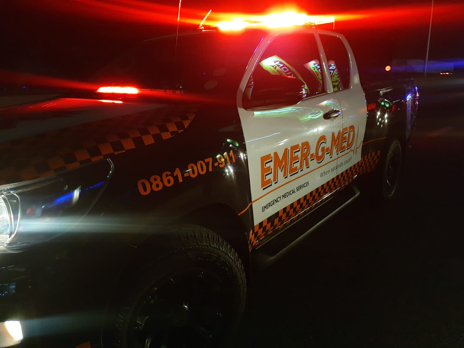Fortunate escape from injury in a single vehicle rollover in Sandton