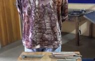 Man arrested with suspected stolen copper pieces.