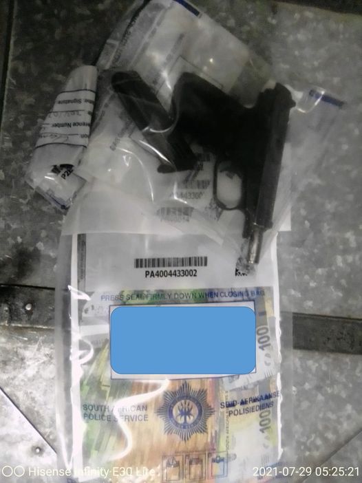 Suspect arrested for possession of unlicensed firearm and bribery