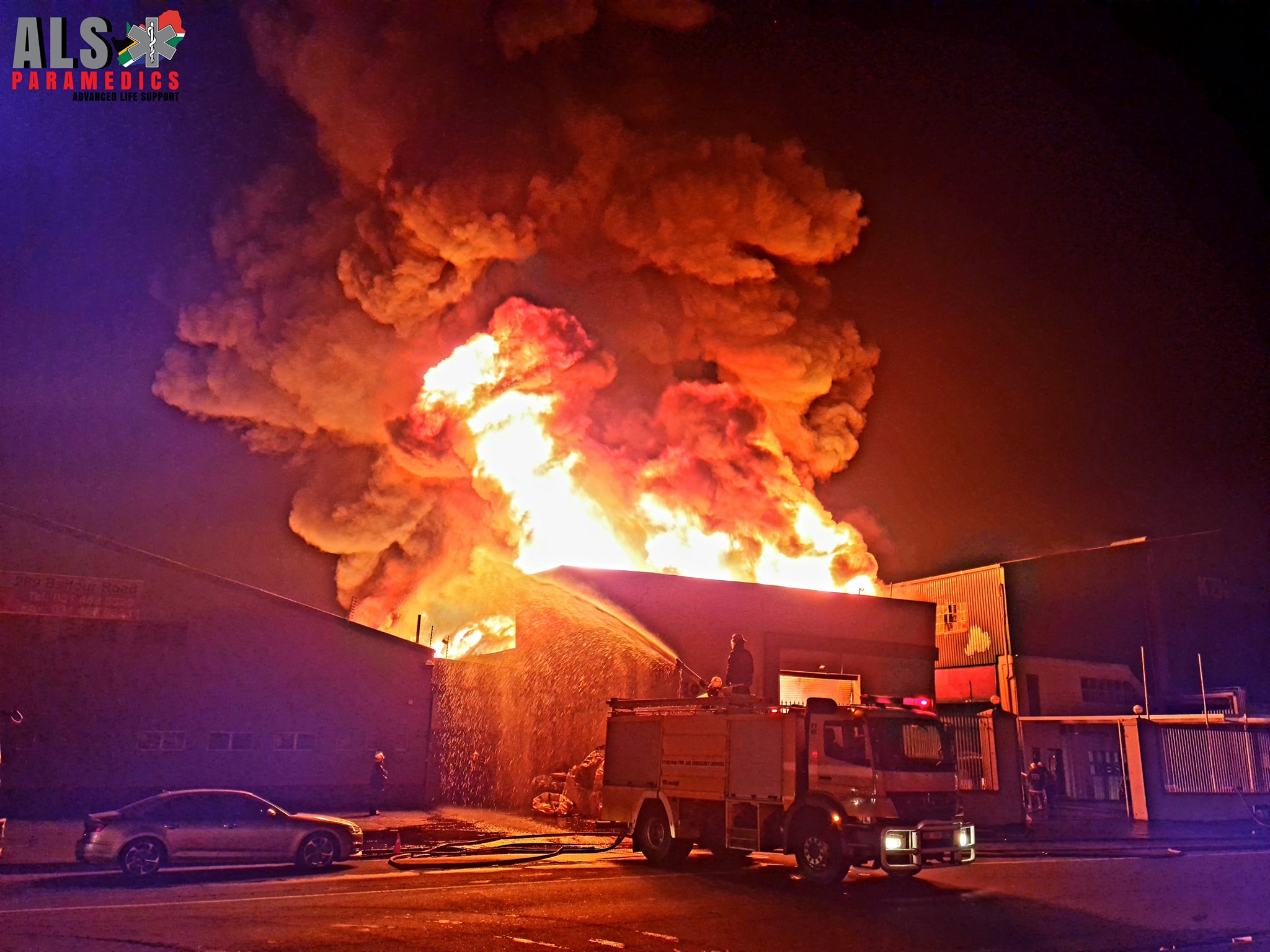 Factory fire on Balfour Road in Jacobs