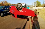 Vehicle rollover in Sandton