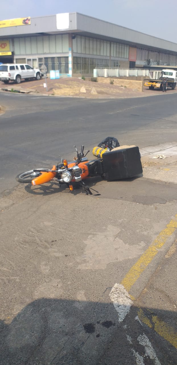 Motorcycle collision in Edenvale