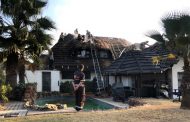 Damages after a fire at a house in Fourways