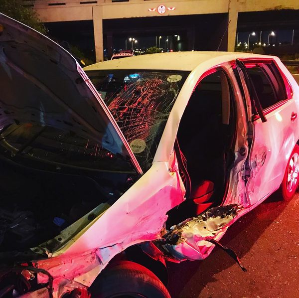 One injured in crash into barrier on the N1 Service Road, Summer Greens.