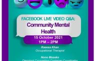 Join SADAG's Facebook LIVE Video focusing on Community Mental Health from 1pm - 2pm