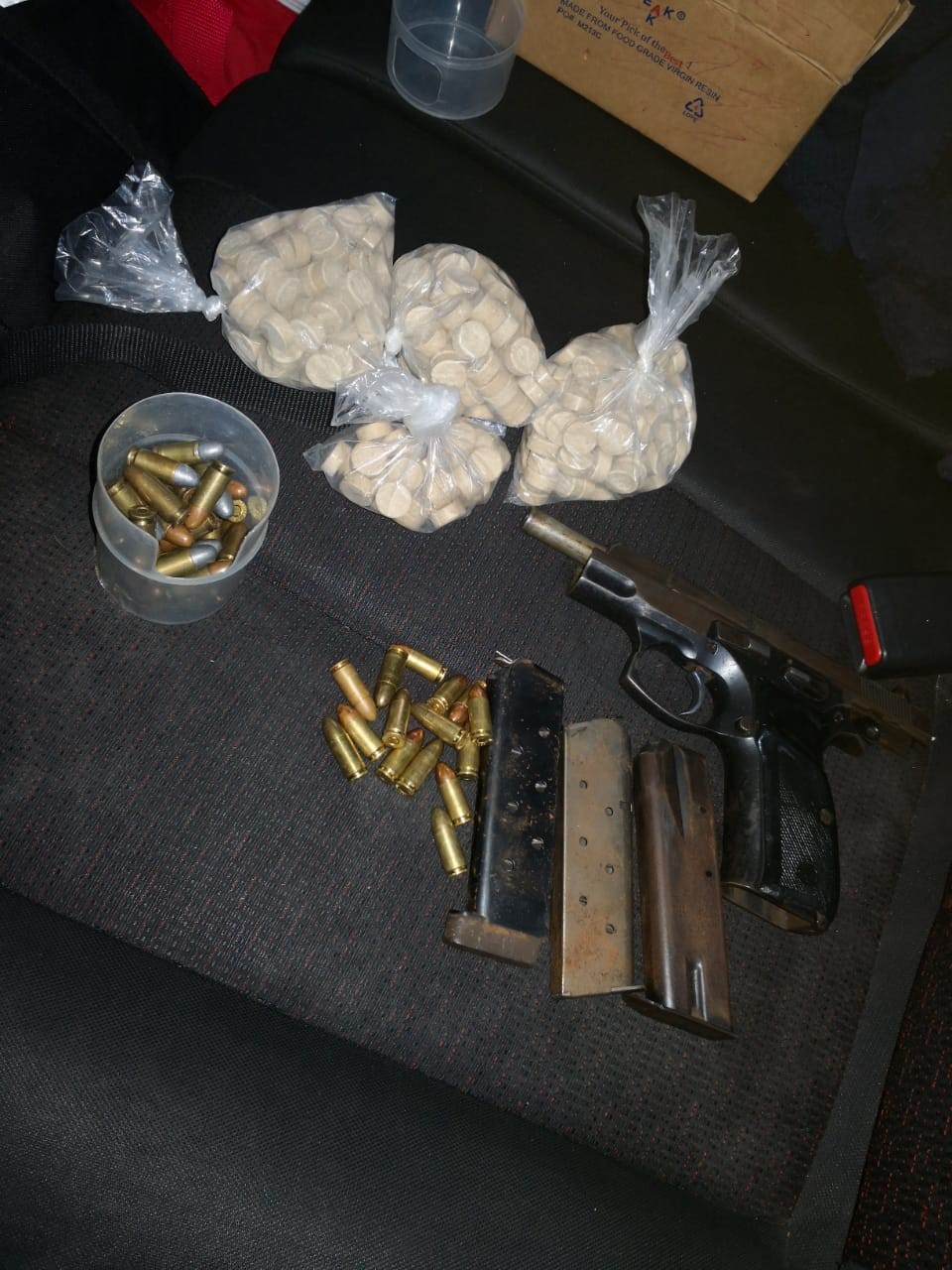 Prohibited firearms, ammunition and drugs seized
