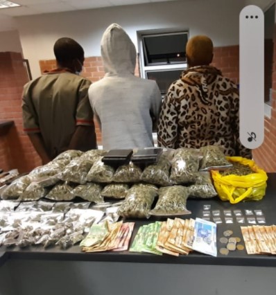 Police sweeping streets and houses off drugs and dagga