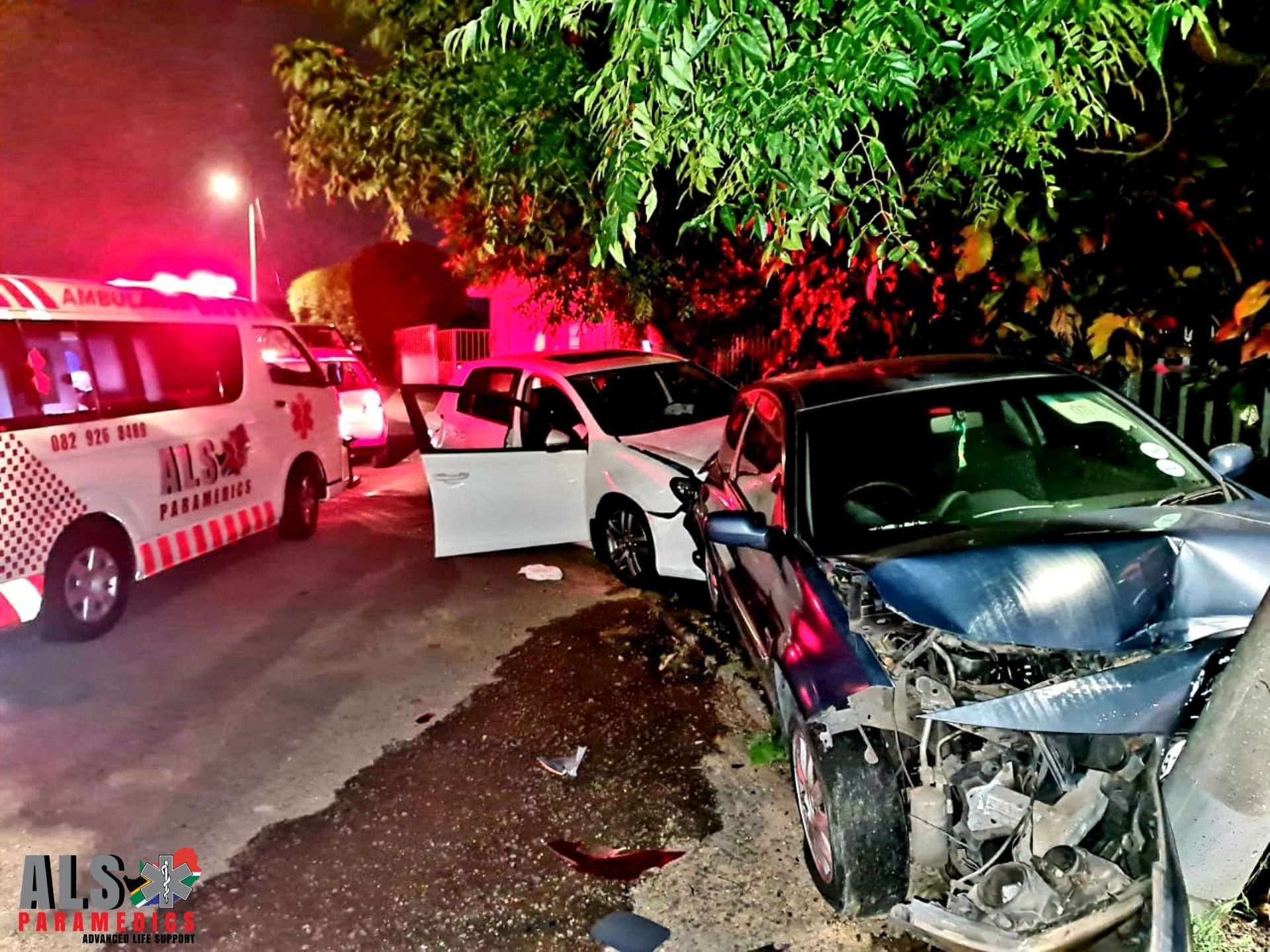 One person injured in a road crash on Pitcairn Road in Carrington Heights.