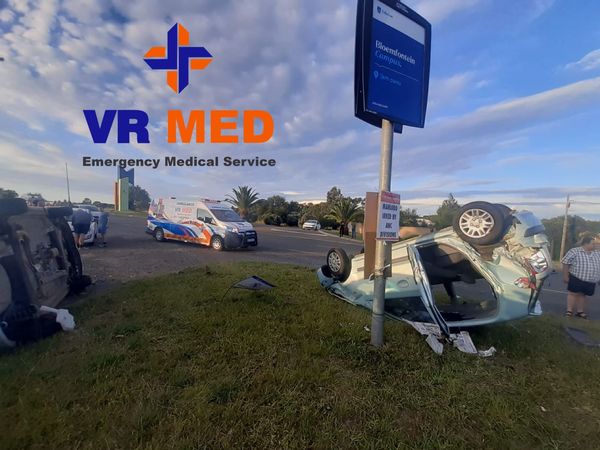 Fortunate escape from injuries in a vehicle rollover crash in Bloemfontein