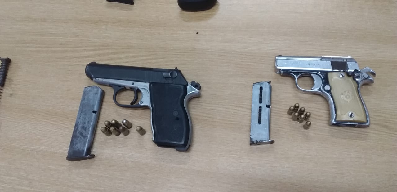 Two men arrested, five unlicensed firearms recovered and cigarettes worth R250 000 confiscated