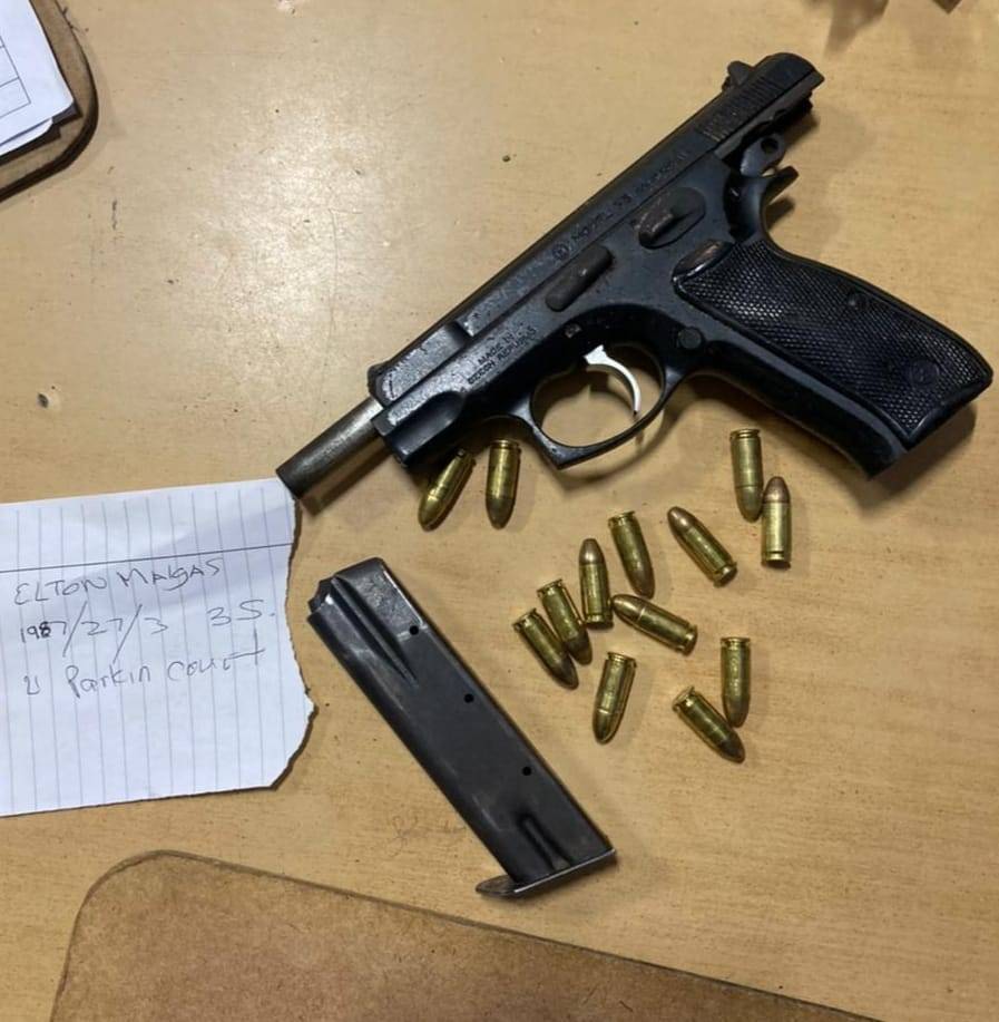 Observant members arrest suspect with unlicensed firearm