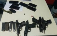 Swift response by members results in arrest of five robbery suspects and recovery of four firearms