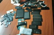 Suspect arrested with suspected stolen cellular phones