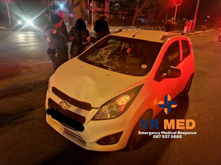 Pedestrian injured in a collision at the intersection of Parfit and Park road in Willows, Bloemfontein.