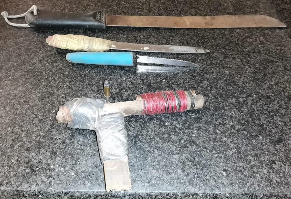 Zip guns and copper cables confiscated by Police near George