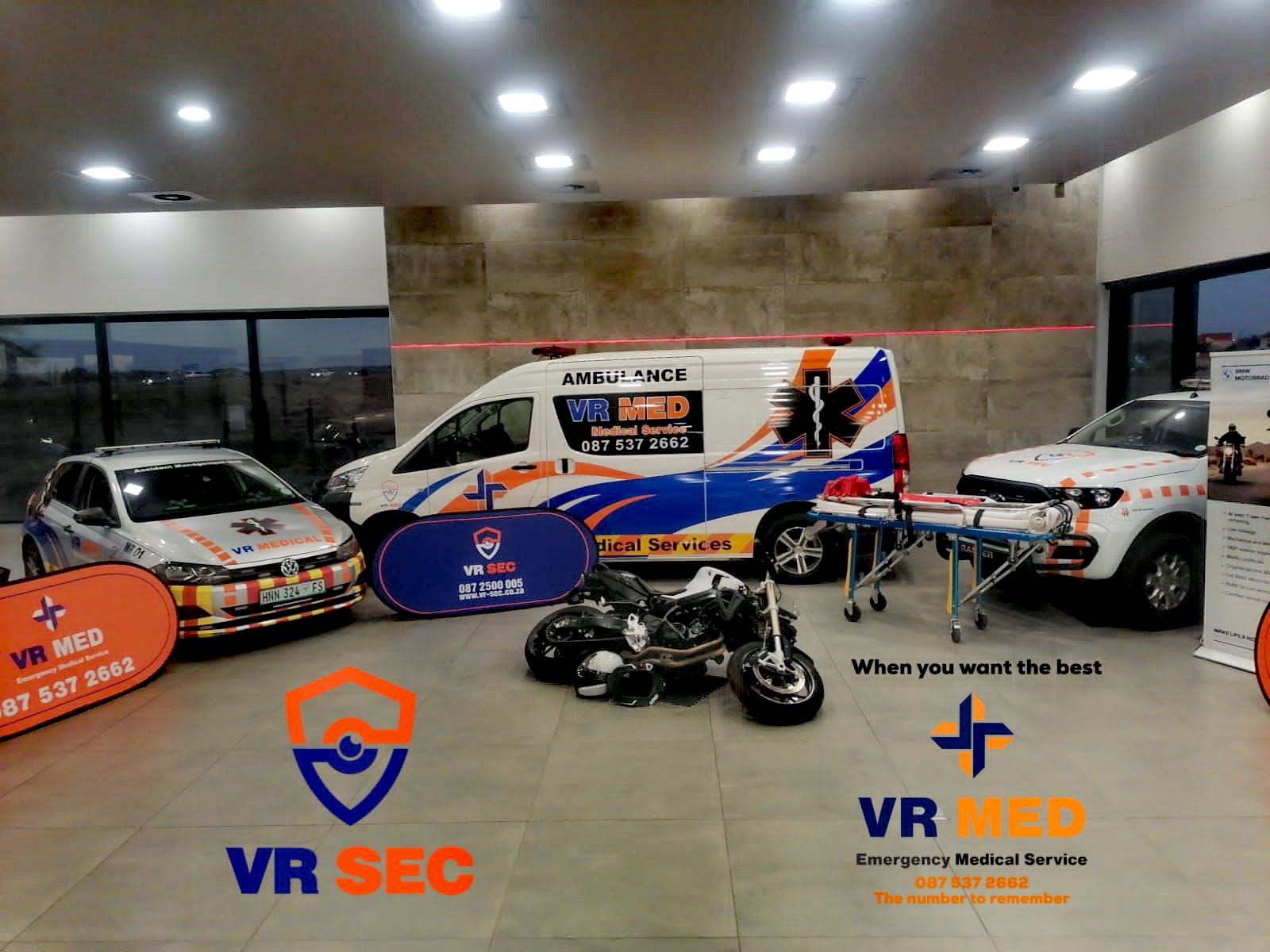 VRMED, VRSEC, and Sovereign BMW in Bloemfontein held a motorbike safety workshop for awareness