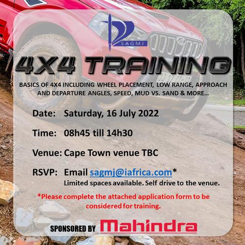 Free 4x4 Training Sponsored by Mahindra