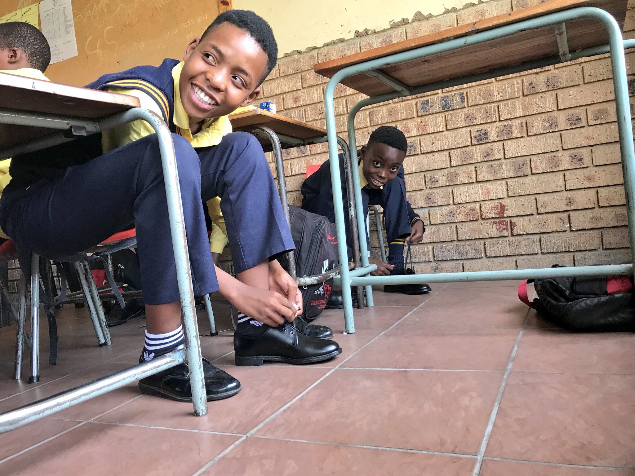 Learners face a long walk to learning without shoes