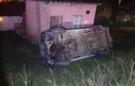 Bakkie crashes down embankment in Waterloo