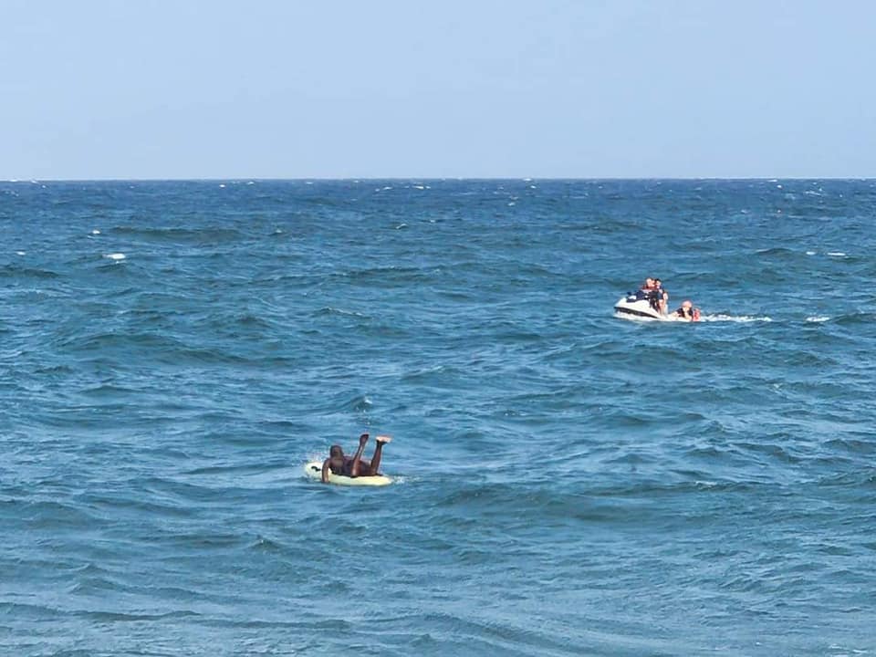 People rescued from sea just South of the Shaka's Rock tidal pool.