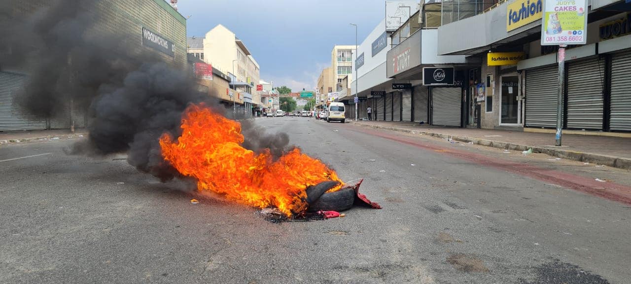 Sporadic incidents of protest in Polokwane CBD