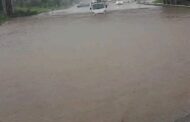 Scenery Park bridge covered with water