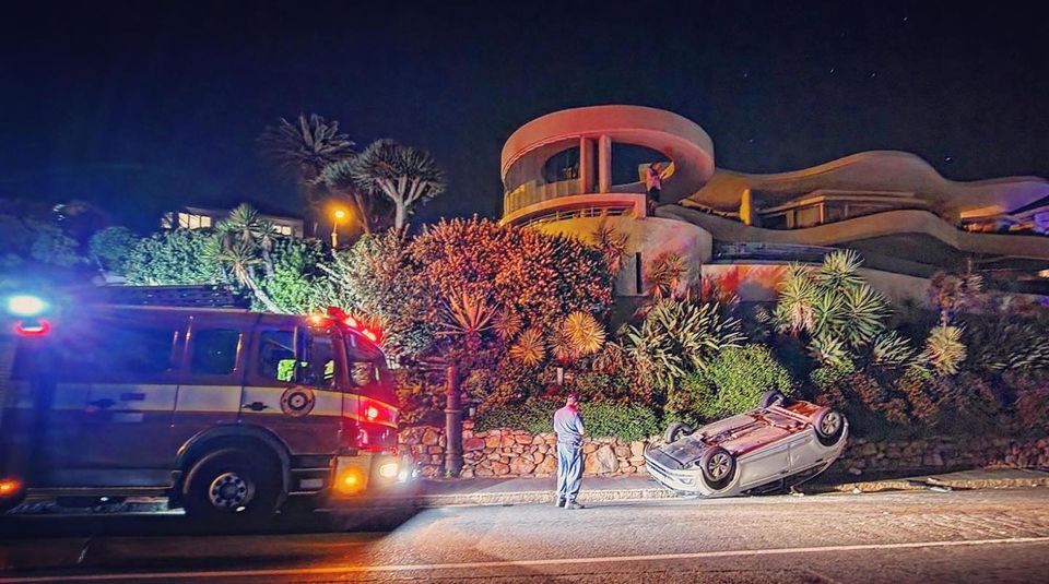 Vehicle rollover crash in Camps Bay