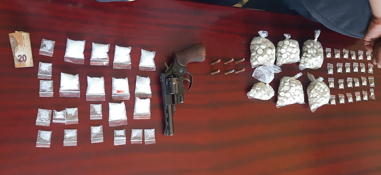 Drug clean-up leads to the discovery of an unlicensed firearm