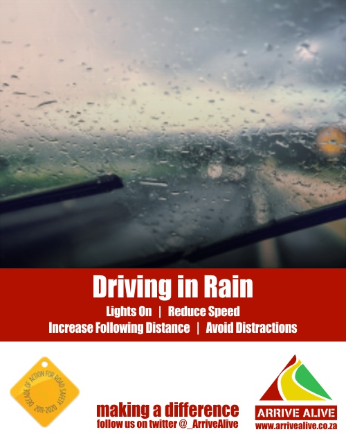 Road users cautioned of difficult driving conditions in a rainy Eastern Cape