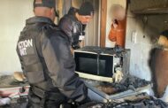 House on fire in Trenance Park