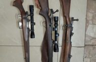 Suspect arrested with hunting firearms