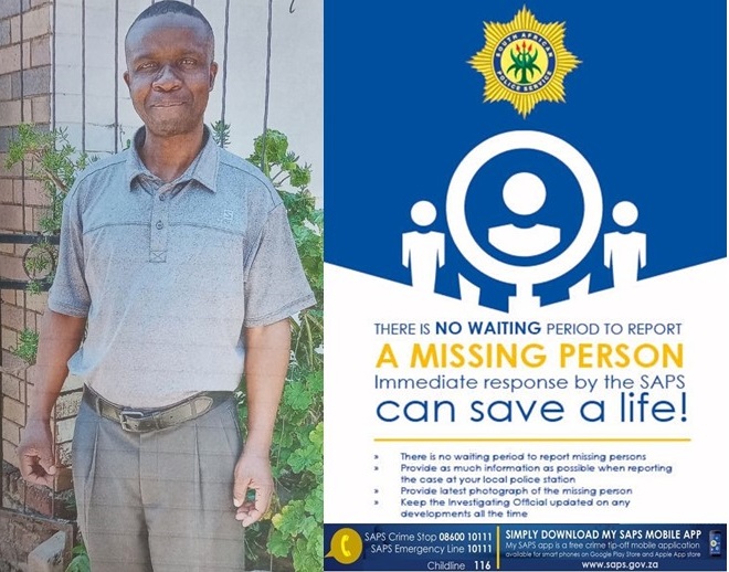 Alexandra SAPS requests the community's assistance to help find #missing Jackson Malose Legwabe