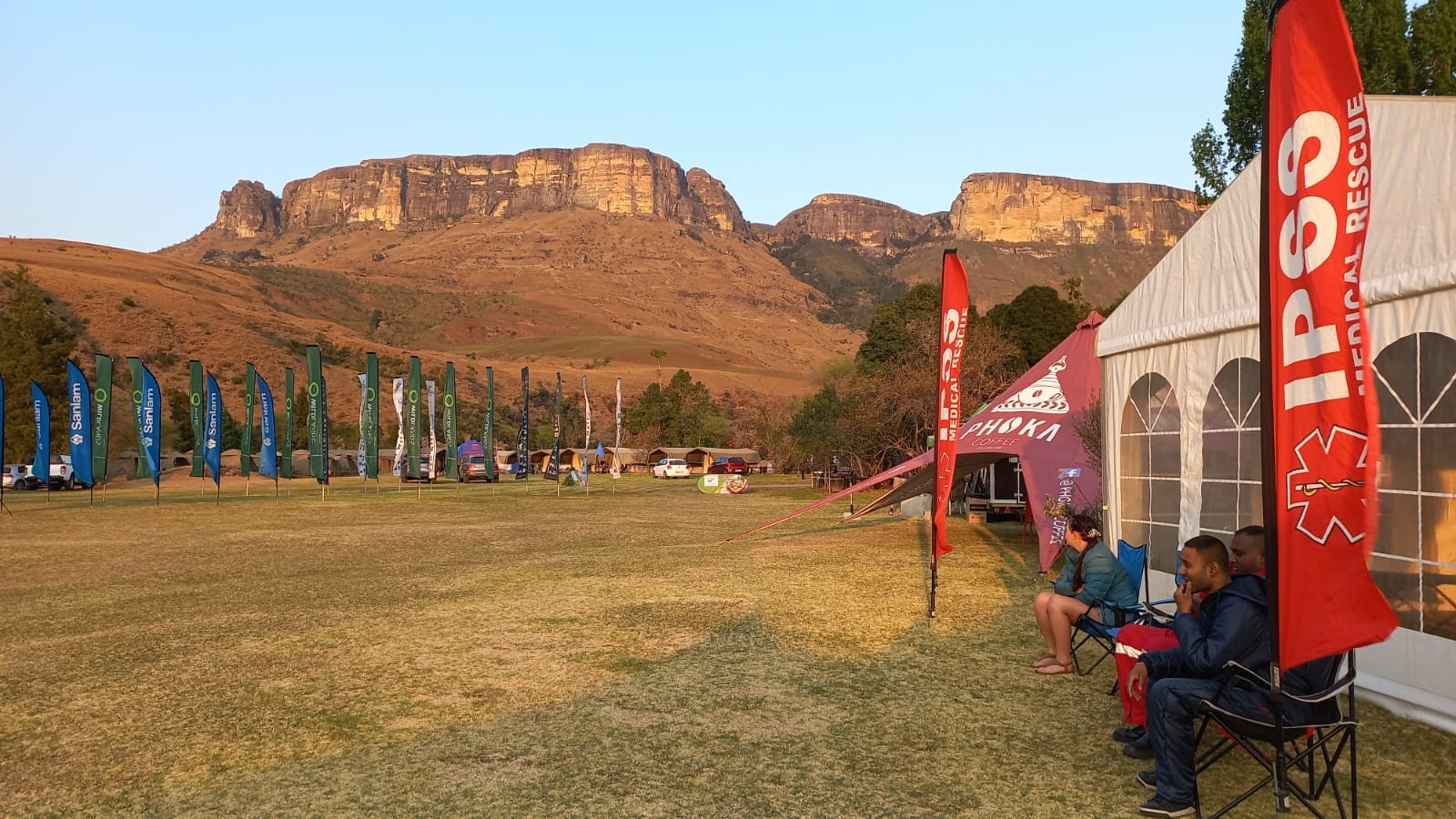 Mont-Aux-Sources Challenge being held in the Drakensberg