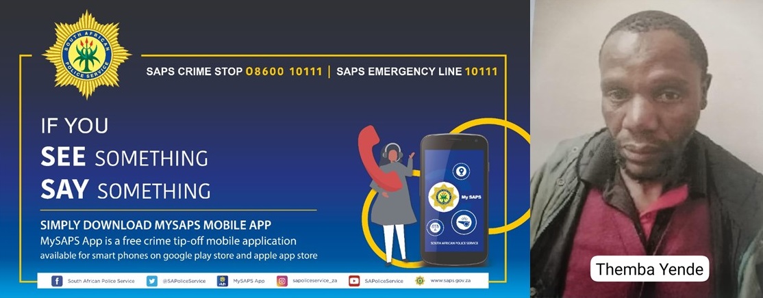 The public is urged to assist in locating Themba Yende regarding the investigation of a murder case
