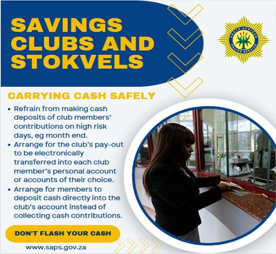 Public, especially stokvel clubs, cautioned to safeguard their savings this festive period