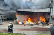 Vehicles destroyed during warehouse fire at an industrial premises in Seacow Lake Road