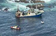 Update: Removal of pollutants from the fishing vessel that ran aground at St Francis Bay on Saturday night