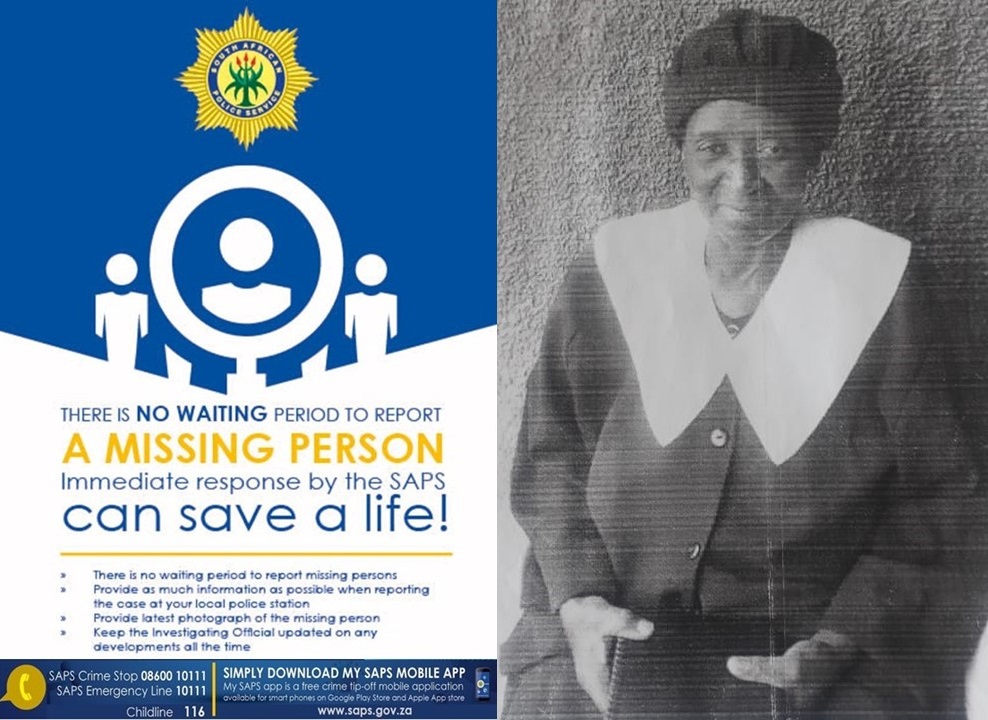 Tseseng police search for missing elderly woman