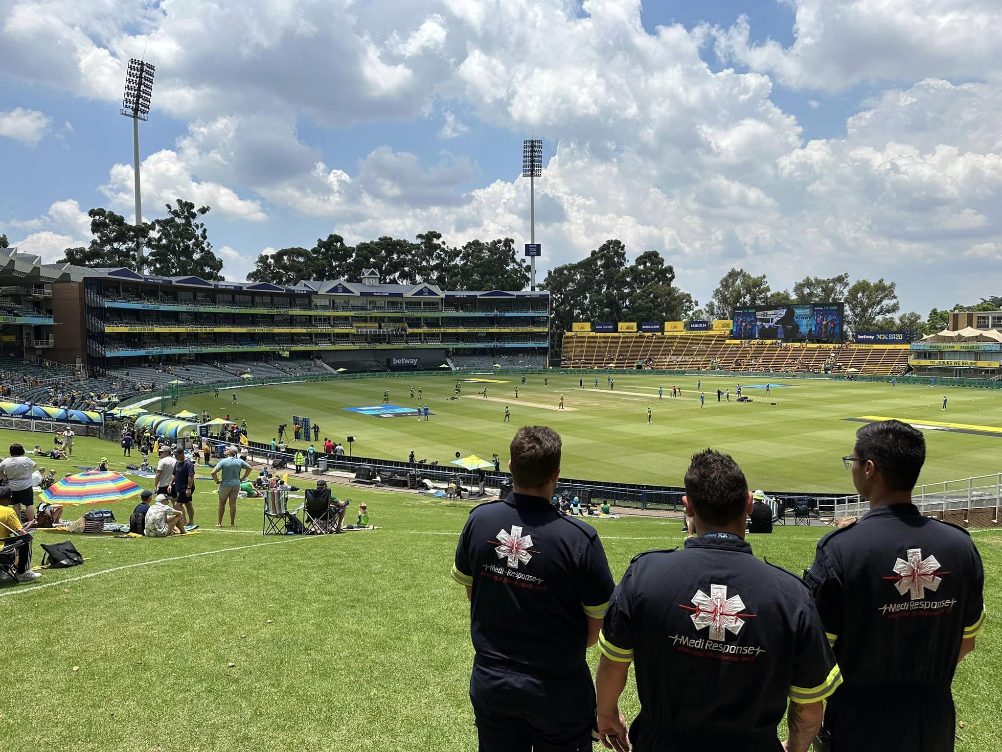 Emergency services ready for any medical emergencies at the SA20 Cricket