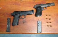 Suspects who discard firearms apprehended