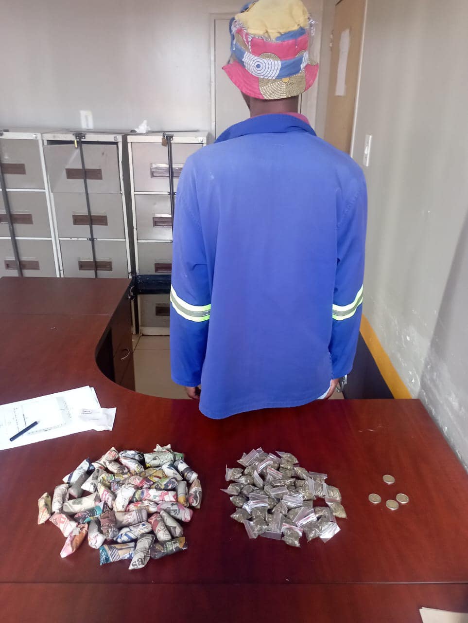 An unregistered entrepreneur found with drugs in Vosloorus