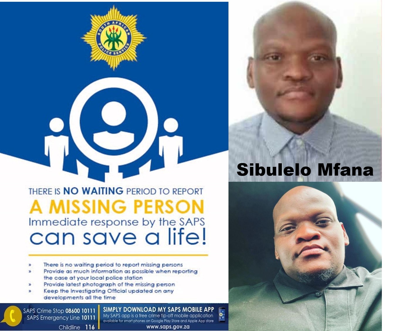 Police in Harrismith seek public assistance in reuniting a missing man with his family