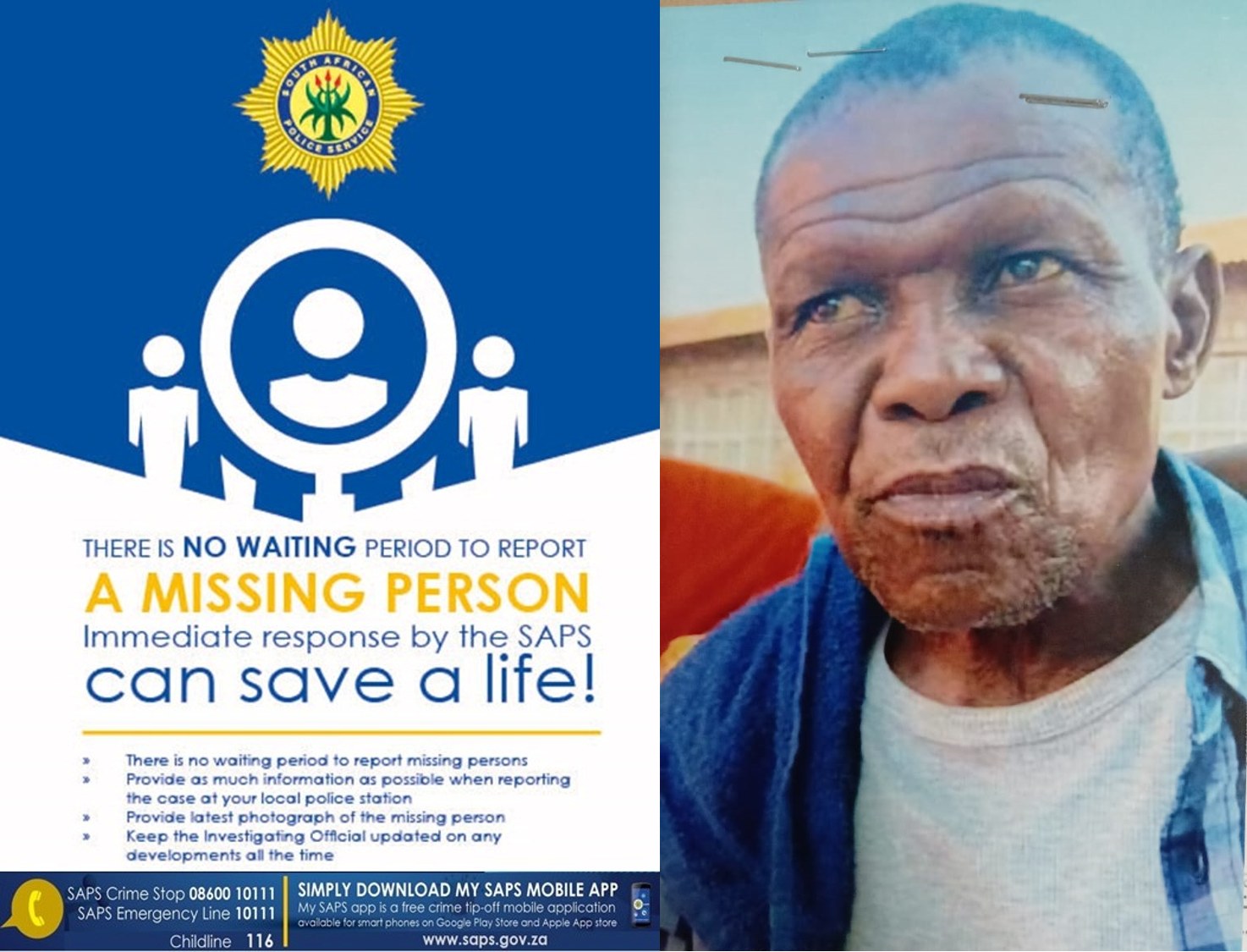 Thabazimbi police seek information to locate a missing man aged 65