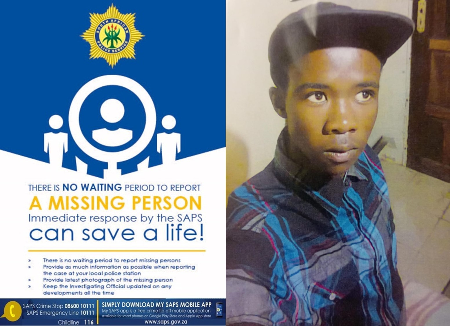 Thabong SAPS seek help in finding Mahloane Chaka who is still missing