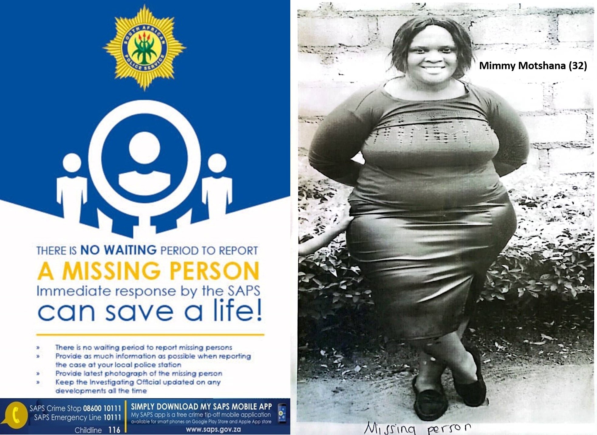 Missing person sought by Namakgale Police
